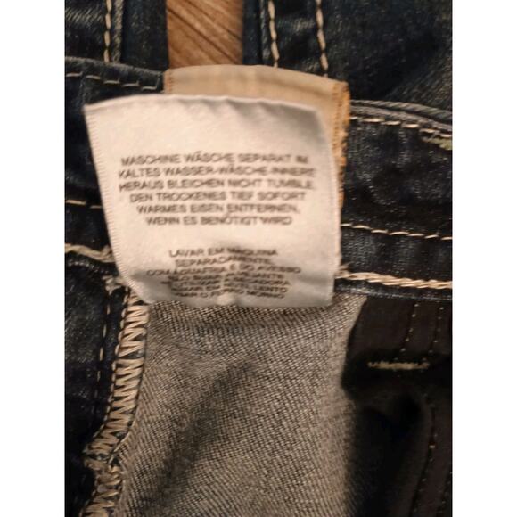 Miss Me Women's‎ Boyfriend Capri Jeans Bling Embroidery Medium Wash Size 25 - Picture 10 of 12